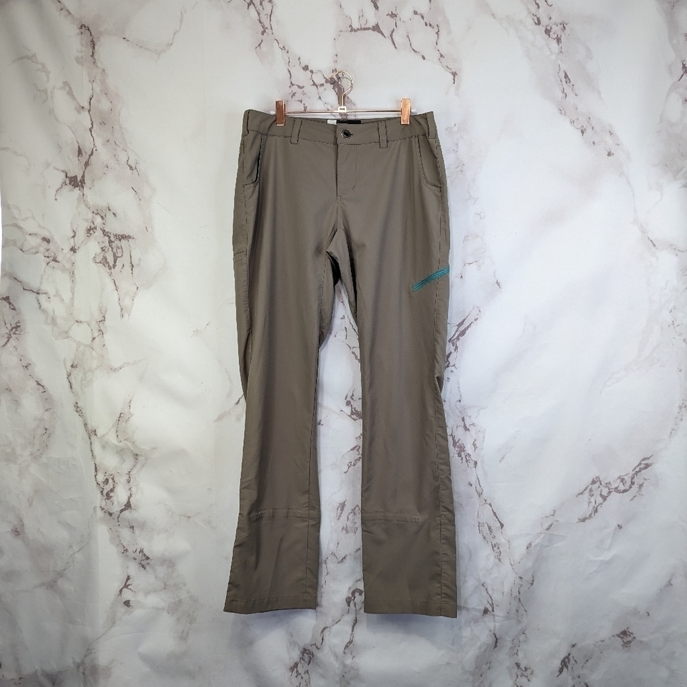 Roscoe Pant Womens 6 Khaki Brown Capri Roll Up Convertible Hiking Camp High Vis